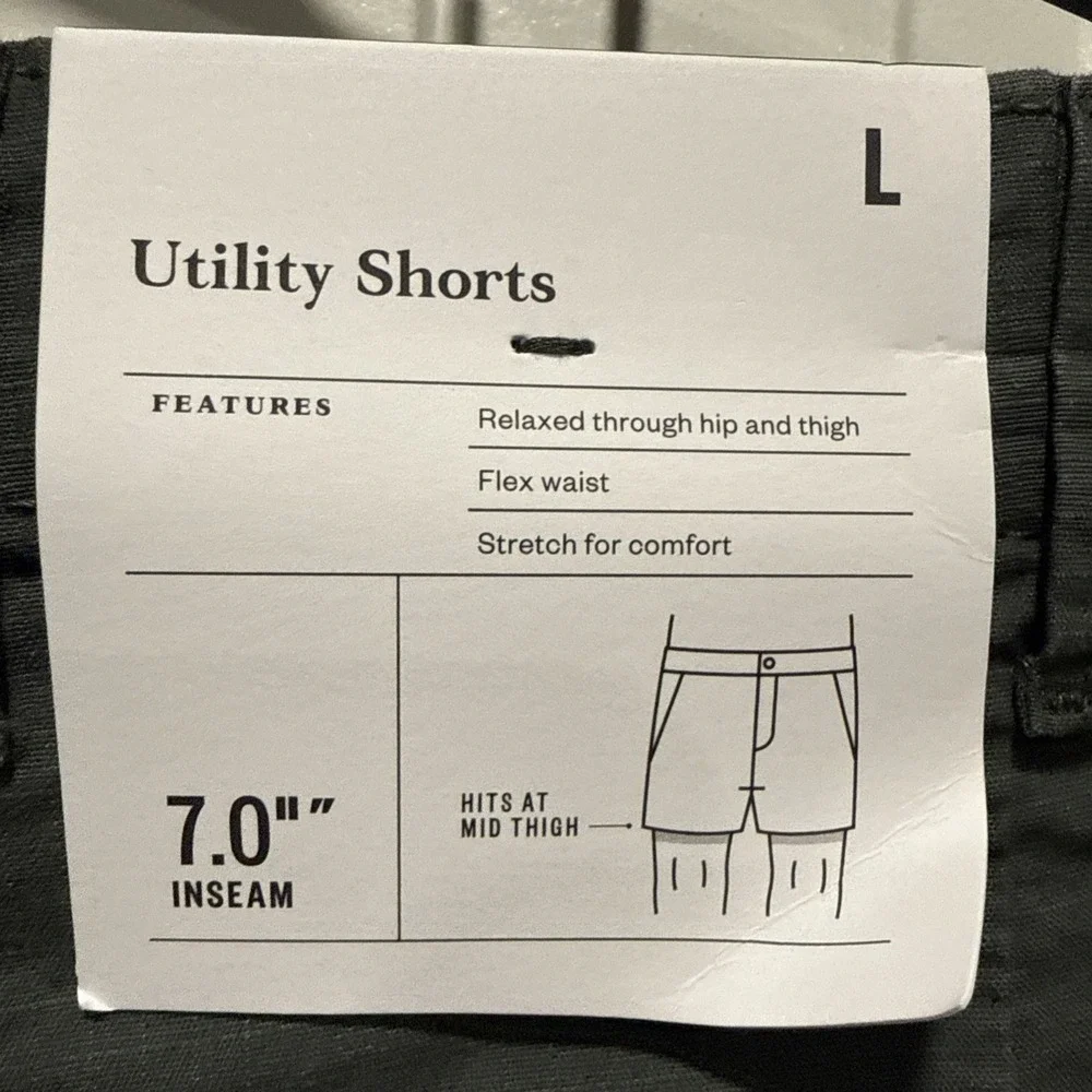 NEW MEN'S L GOODFELLOW & CO GREEN OUTDOOR HIKING CAMPING UTILITY SUMMER SHORTS